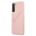 Guess GUHCS21SLSVSPI S21 G991 różowy/pink hardcase Script Vintage