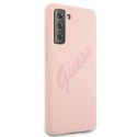 Guess GUHCS21SLSVSPI S21 G991 różowy/pink hardcase Script Vintage