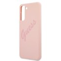 Guess GUHCS21SLSVSPI S21 G991 różowy/pink hardcase Script Vintage