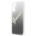 Guess GUHCS21SPCUGLSBK S21 G991 czarny/black hardcase Glitter Gradient Script