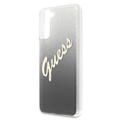 Guess GUHCS21SPCUGLSBK S21 G991 czarny/black hardcase Glitter Gradient Script