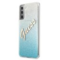 Guess GUHCS21SPCUGLSBL S21 G991 niebieski/blue hardcase Glitter Gradient Script