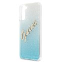 Guess GUHCS21SPCUGLSBL S21 G991 niebieski/blue hardcase Glitter Gradient Script