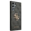 Guess GUHCS22L4GMGGR S908 S22 Ultra szary/grey hardcase 4G Big Metal Logo