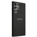 Guess GUHCS22LPSASBBK S22 Ultra S908 czarny/black Saffiano Stripe