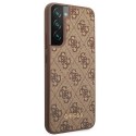 Guess GUHCS22MG4GFBR S22+ S906 brązowy/brown hard case 4G Metal Gold Logo