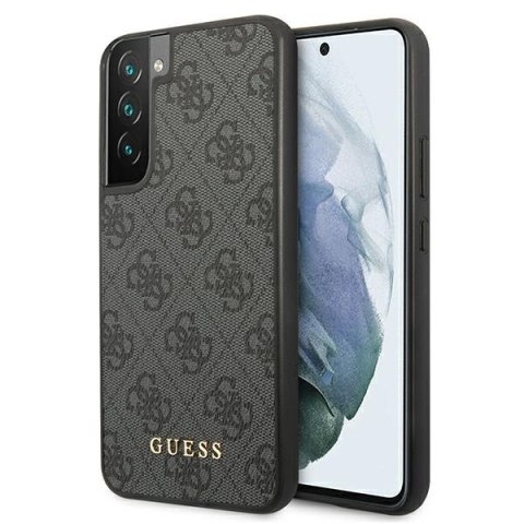 Guess GUHCS22MG4GFGR S22+ S906 szary/grey hard case 4G Metal Gold Logo