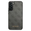 Guess GUHCS22MG4GFGR S22+ S906 szary/grey hard case 4G Metal Gold Logo