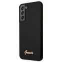 Guess GUHCS22MLSLMGBK S22+ S906 czarny/black hardcase Silicone Script Metal Logo