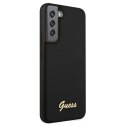 Guess GUHCS22MLSLMGBK S22+ S906 czarny/black hardcase Silicone Script Metal Logo