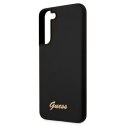 Guess GUHCS22MLSLMGBK S22+ S906 czarny/black hardcase Silicone Script Metal Logo