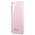 Guess GUHCS22MLSLMGLA S22+ S906 lawenda/lavender hardcase Silicone Script Metal Logo