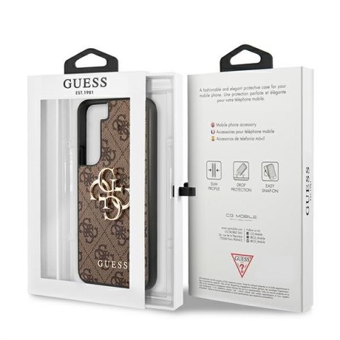 Guess GUHCS22S4GMGBR S901 S22brązowy/brown hardcase 4G Big Metal Logo