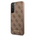 Guess GUHCS22SG4GFBR S22 S901 brązowy/brown hard case 4G Metal Gold Logo