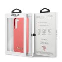 Guess GUHCS22SLSLMGFU S22 S901 fuksja/fuchsia hardcase Silicone Script Metal Logo