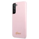 Guess GUHCS22SLSLMGLA S22 S901 lawenda/lavender hardcase Silicone Script Metal Logo