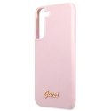 Guess GUHCS22SLSLMGLA S22 S901 lawenda/lavender hardcase Silicone Script Metal Logo