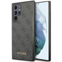 Guess GUHCS23LG4GFGR S23 Ultra S918 szary/grey hardcase 4G Metal Gold Logo