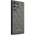 Guess GUHCS23LG4GFGR S23 Ultra S918 szary/grey hardcase 4G Metal Gold Logo