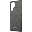 Guess GUHCS23LG4GFGR S23 Ultra S918 szary/grey hardcase 4G Metal Gold Logo