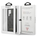 Guess GUHCS23LG4GFGR S23 Ultra S918 szary/grey hardcase 4G Metal Gold Logo