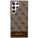 Guess GUHCS23LG4GLBR S23 Ultra S918 brązowy/brown hardcase 4G Stripe Collection