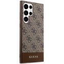 Guess GUHCS23LG4GLBR S23 Ultra S918 brązowy/brown hardcase 4G Stripe Collection