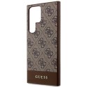 Guess GUHCS23LG4GLBR S23 Ultra S918 brązowy/brown hardcase 4G Stripe Collection