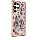 Guess GUHCS23LHCFWSP S23 Ultra S918 różowy/pink hardcase Flower Collection