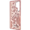 Guess GUHCS23LHCFWSP S23 Ultra S918 różowy/pink hardcase Flower Collection