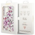 Guess GUHCS23LHCFWST S23 Ultra S918 biały/white hardcase Flower Collection