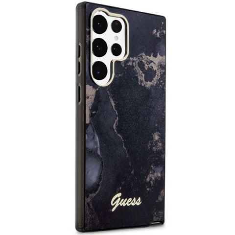 Guess GUHCS23LHTMRSK S23 Ultra S918 czarny/black hardcase Golden Marble Collection