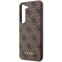 Guess GUHCS23MG4GFBR S23+ S916 brązowy/brown hard case 4G Metal Gold Logo