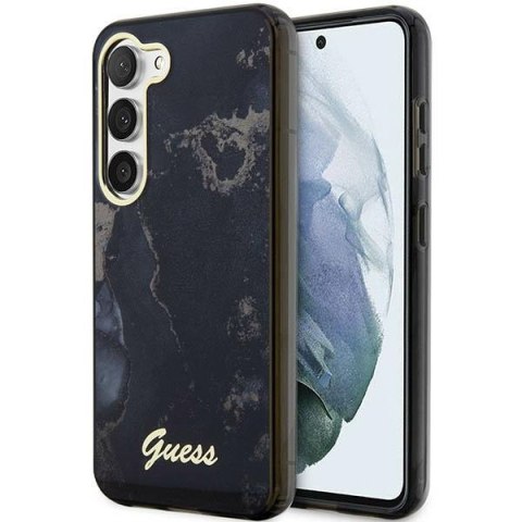 Guess GUHCS23MHTMRSK S23+ S916 czarny/black hardcase Golden Marble Collection