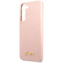 Guess GUHCS23MLSLMGPP S23+ S916 różowy/pink hardcase Silicone Script Metal Logo