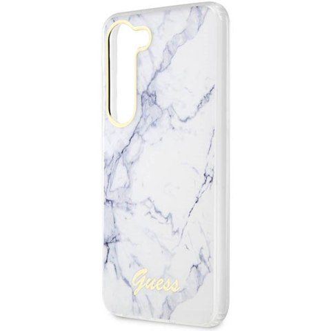 Guess GUHCS23MPCUMAH S23+ S916 biały/white hardcase Marble