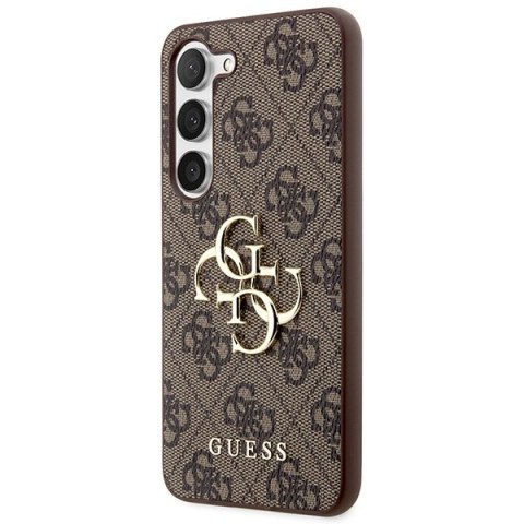 Guess GUHCS23S4GMGBR S23 S911brązowy/brown hardcase 4G Big Metal Logo