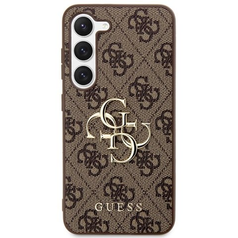 Guess GUHCS23S4GMGBR S23 S911brązowy/brown hardcase 4G Big Metal Logo