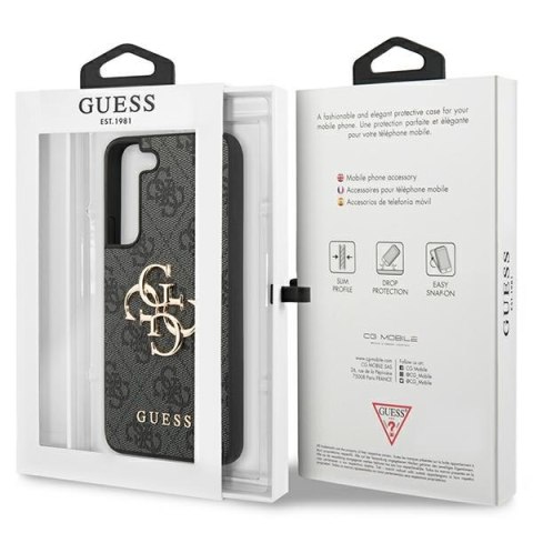 Guess GUHCS23S4GMGGR S23 S911 szary/grey hardcase 4G Big Metal Logo