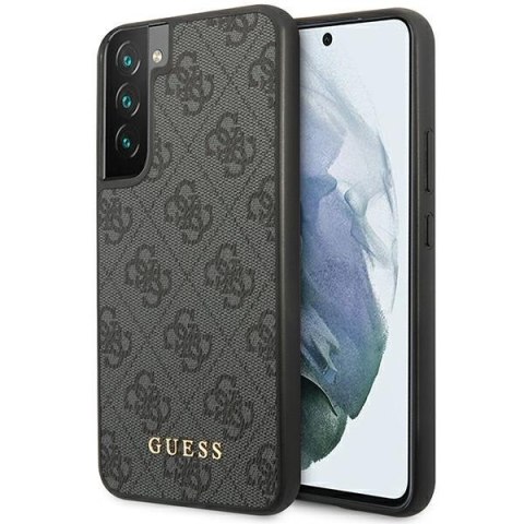 Guess GUHCS23SG4GFGR S23 S911 szary/grey hardcase 4G Metal Gold Logo