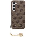 Guess GUHCS23SGF4GBR S23 S911 brązowy/brown hardcase 4G Charms Collection