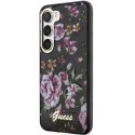 Guess GUHCS23SHCFWSK S23 S911 czarny/black hardcase Flower Collection