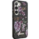 Guess GUHCS23SHCFWSK S23 S911 czarny/black hardcase Flower Collection