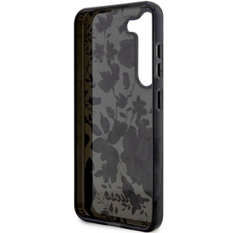 Guess GUHCS23SHCFWSK S23 S911 czarny/black hardcase Flower Collection