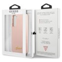 Guess GUHCS23SLSLMGPP S23 S911 różowy/pink hardcase Silicone Script Metal Logo