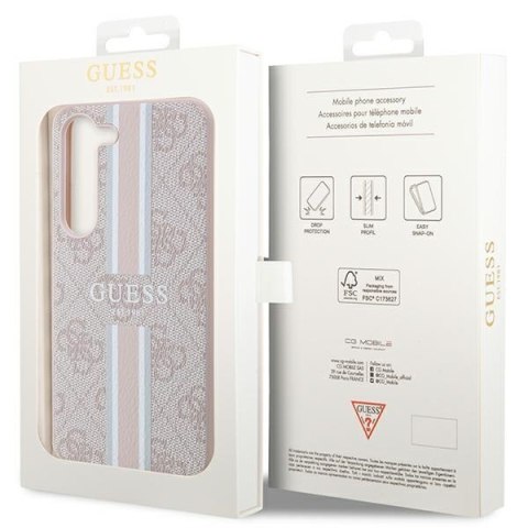 Guess GUHCS23SP4RPSP S23 S911 różowy/pink hardcase 4G Printed Stripe