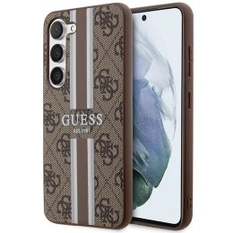 Guess GUHCS23SP4RPSW S23 S911 brązowy/brown hardcase 4G Printed Stripe