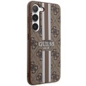 Guess GUHCS23SP4RPSW S23 S911 brązowy/brown hardcase 4G Printed Stripe