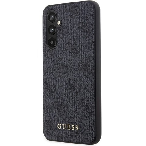 Guess GUHCSA54G4GFGR A54 5G A546 szary/grey hard case 4G Metal Gold Logo