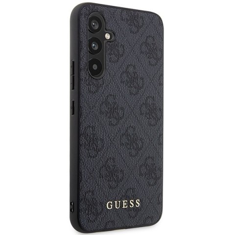 Guess GUHCSA54G4GFGR A54 5G A546 szary/grey hard case 4G Metal Gold Logo